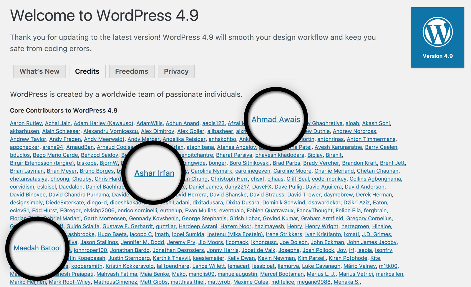 WordPress4.9-Core-Contributors-WPCouple-Ahmad-Awais-Maedah-Batool-Ashar-Irfan-large